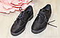 Туфлі на дівчинку підлітка Оксфорди чорні, фото 2