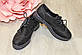 Туфлі на дівчинку підлітка Оксфорди чорні, фото 4