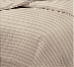 Комплект постільної білизни двоспальний страйп-сатин беж 2,0 Укр Юг Текстиль