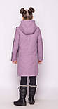 Кашемірове пальто для дівчинки 134 140 утеплене Дитяче вовняне пальто, фото 3