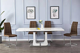 Стіл обідній в сучасному стилі Мальта Sof, колір білий