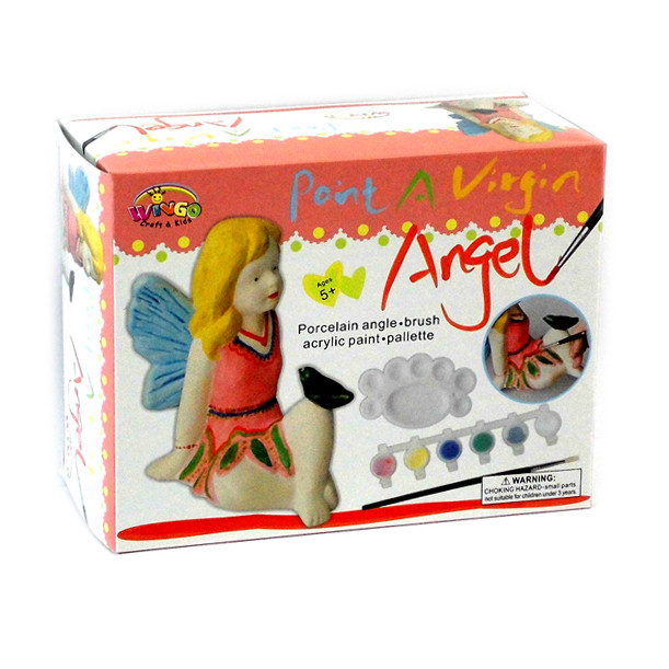 Керамічна скарбничка "Янголятко" (розмалюй сам) 12*10*15см, фото 1