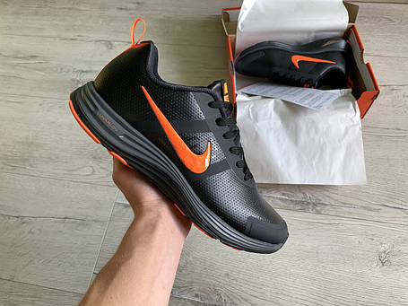 Чоловічі кросівки Nike Zoom Pegasus + 30X Black Orange чорні з жовтогарячим, фото 1