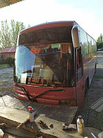 Производство и замена лобового стекла триплекс на автобусе Mercedes Benz O404 Noge Touring в Никополе (Украина). 2