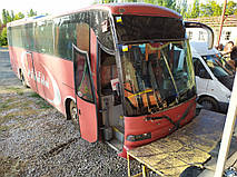 Производство и замена лобового стекла триплекс на автобусе Mercedes Benz O404 Noge Touring в Никополе (Украина). 4