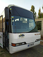 Производство и замена лобового стекла триплекс на автобусе Neoplan N316SHD Transliner в Никополе (Украина). 7