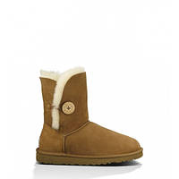 Угги женские UGG Australia Bailey Button II Chestnut. Угги женские короткие с пуговицей. Орехового цвета 37