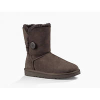 Угги женские UGG Australia Bailey Button II Chocolate . Угги женские короткие Шоколадного цвета.