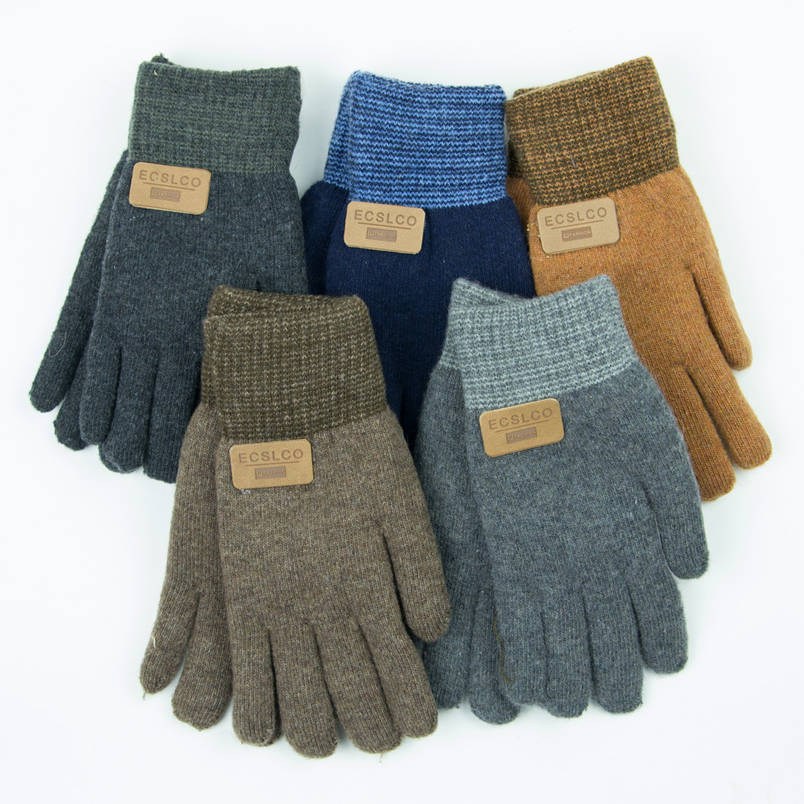 Подвійні вовняні рукавички для хлопчика 4-6 років - 19-7-19 - Темно-сірий, фото 3