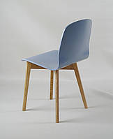 ІVЕТА W сірий дерев'яний стілець на дубовому каркасі