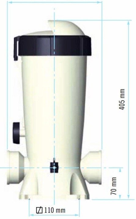 Габаритні розміри дозатора AstralPool (24430) Габаритні розміри дозатора AstralPool (24430)