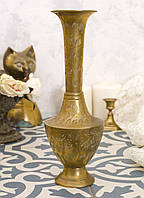 Старая восточная индийская ваза, вазочка, латунь, Индия