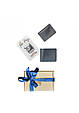 Чоловічий подарунковий набір шкіряних аксесуарів "Гамбург": портмоне і кард-кейс. Колір синій, фото 3