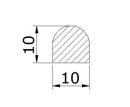 Поріг акриловий OF 10х10 мм, фото 3