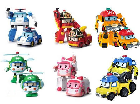 Дитячий ігровий набір Робокар Полі з 6 фігурок Robocar Poli 6 фігурок (DT-335B), фото 3