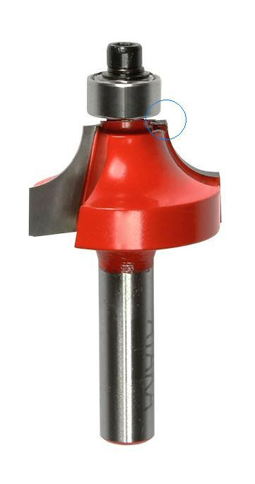 Кромочная Фреза калевочная ф28.6х16, r7.9, хв.8мм (601286)