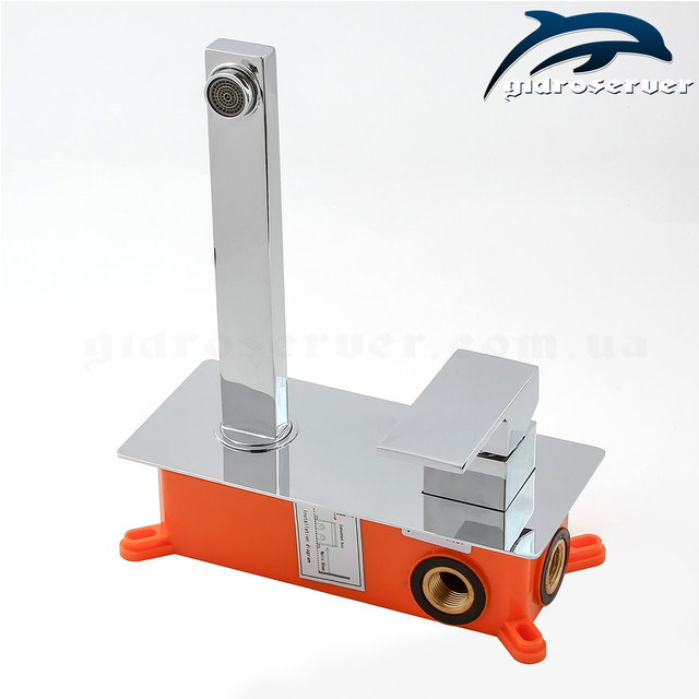 Змішувач для раковини прихованого монтажу KGR-01 з пластиковим монтажним боксом.