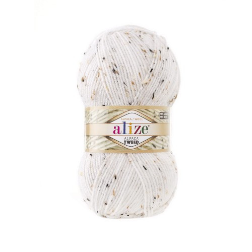 ALPACA TWEED 55 білий - 15% альпака, 15% вовна, 5% віскоза, 65% акрил, фото 1