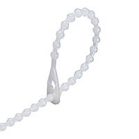 Стяжка кулькова багаторазова 150мм біла (внутр. уп.100шт) ТМ СПЕКТР LUX