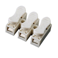 Клемник самозатискний 3 входи (CH-3) 3х2,5 мм білій ІМПОРТ Ок R (пач. 50 шт/ цена за 1 шт)