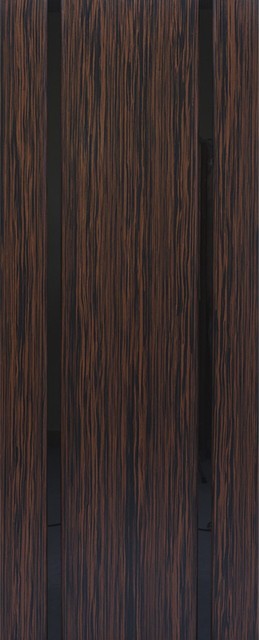 Міжкімнатні двері Глазго 2 ебен чорним склом.