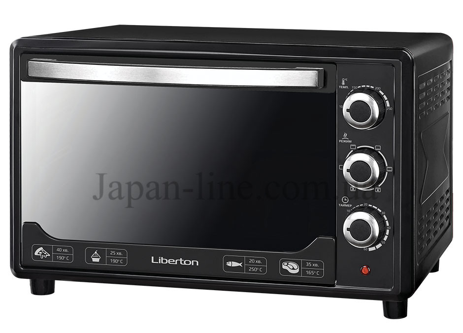 Електродуховка Liberton LEO-480 Black Mirror 48 л. 2000 Вт.