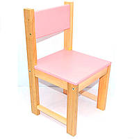 Стільчик дитячий дерев'яний ІГРАША 50 см Рожевий