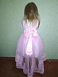 Дитяча сукня видовжене ззаду на зростання 110-128, фото 4