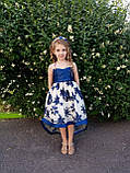 Дитяча сукня видовжене ззаду Синє на 4-5 років, фото 4