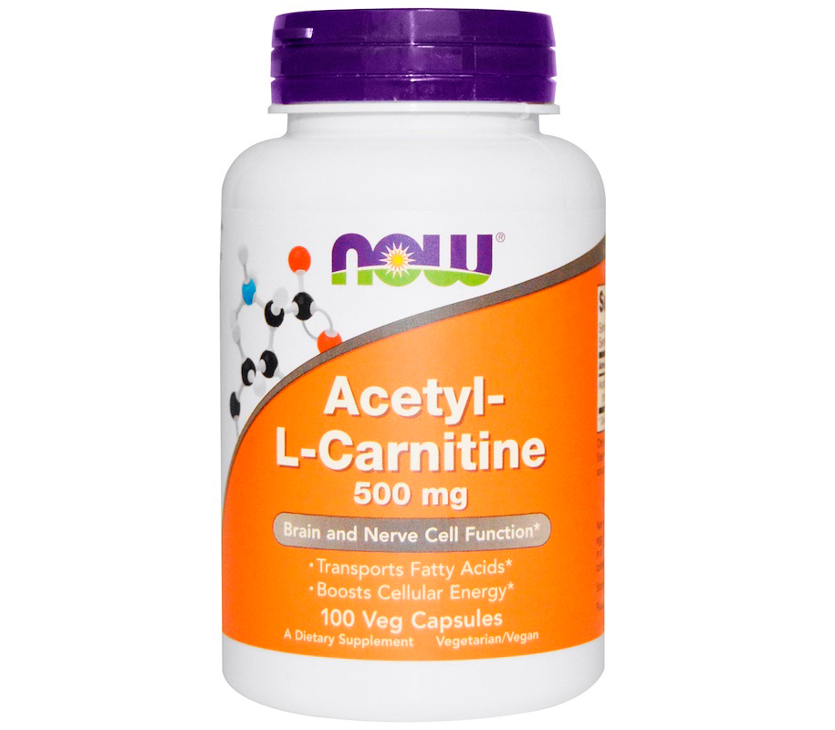 Acetyl L-Carnitine 500 мг NOW, 100 капсул