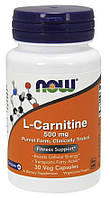 L-Carnitine 500 мг NOW, 30 капсул