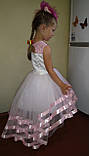 Дитяча сукні видовжене ззаду на худеньку дівчинку 104-116, фото 4