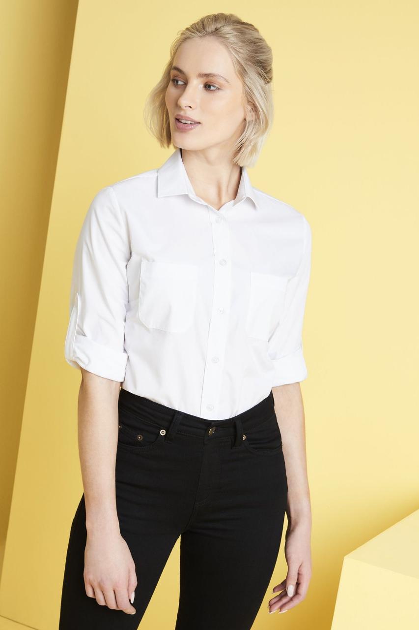 Сорочка для офіціанта жіноча біла з кишенями Atteks — 02326