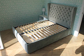 М'яке ліжко з підйомним механізмом (Блакитна)