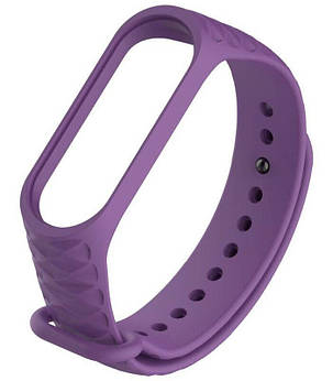 Силіконовий ремінець для Xiaomi Mi Band 3/4 Rhombus Violet, фото 2