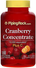 Piping Rock Cranberry Fruit Concentrate 10,000mg plus Vitamin C 50mg (180капс.)