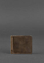 Чоловічий затискач для грошей/купюр з відділеннями для карток з натуральної шкіри Crazy Horse