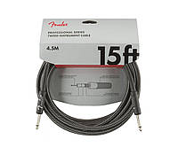 Кабель инструментальный FENDER CABLE PROFESSIONAL SERIES 15' GREY TWEED