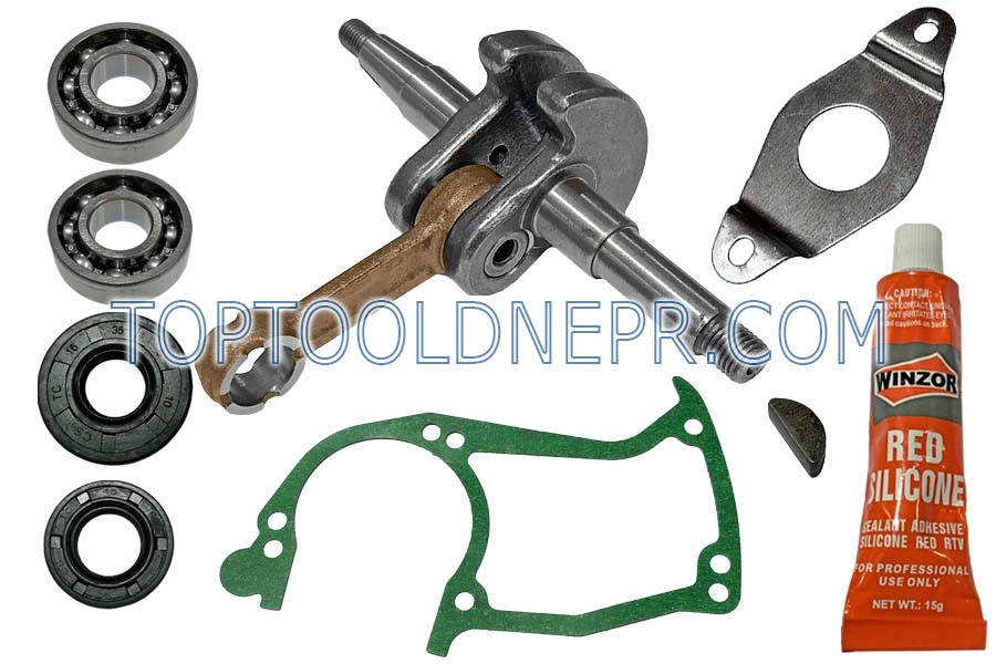 Колінвал для бензопили GoodLuck 4500/5200 Winzor в комплекті, фото 1