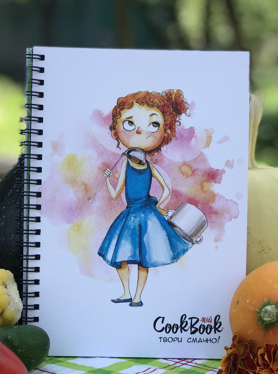 Блокнот для запису рецептів кукбук Дівчинка, фото 1