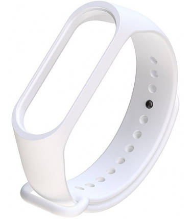 Силіконовий ремінець для Xiaomi Mi Band 3/4 White, фото 2