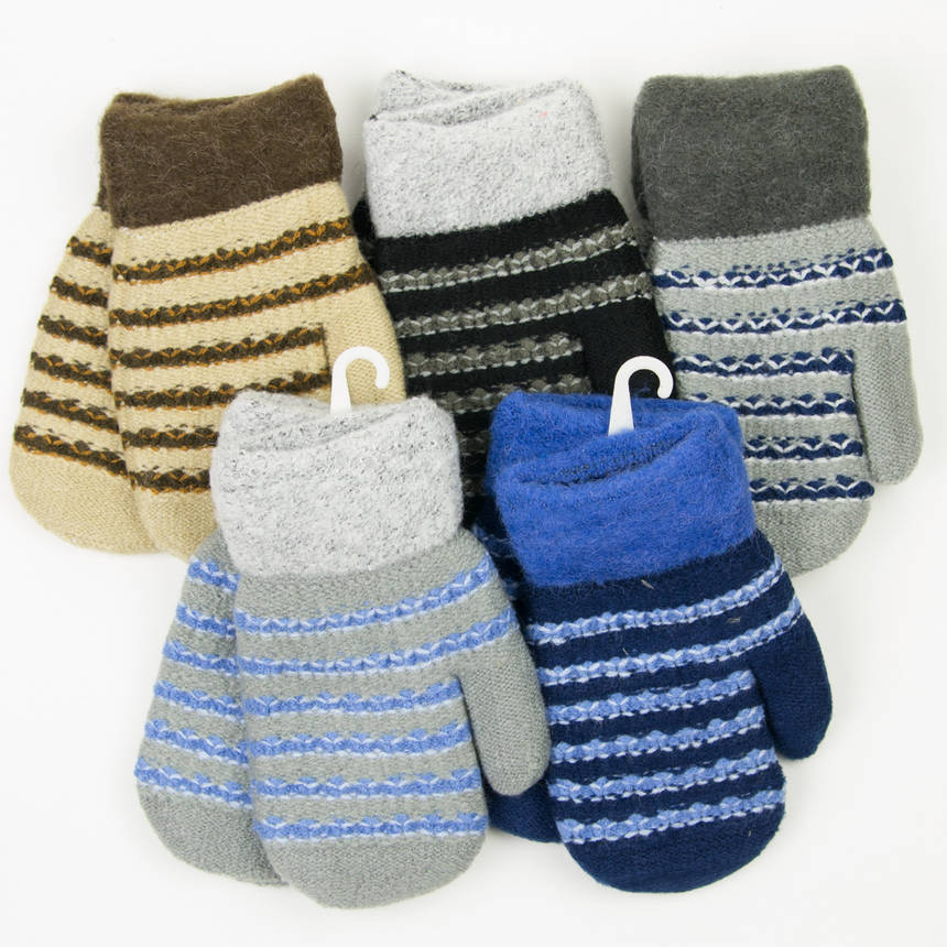 Оптом рукавички подвійні для хлопчиків на 5-7 років - 19-7-63, фото 1