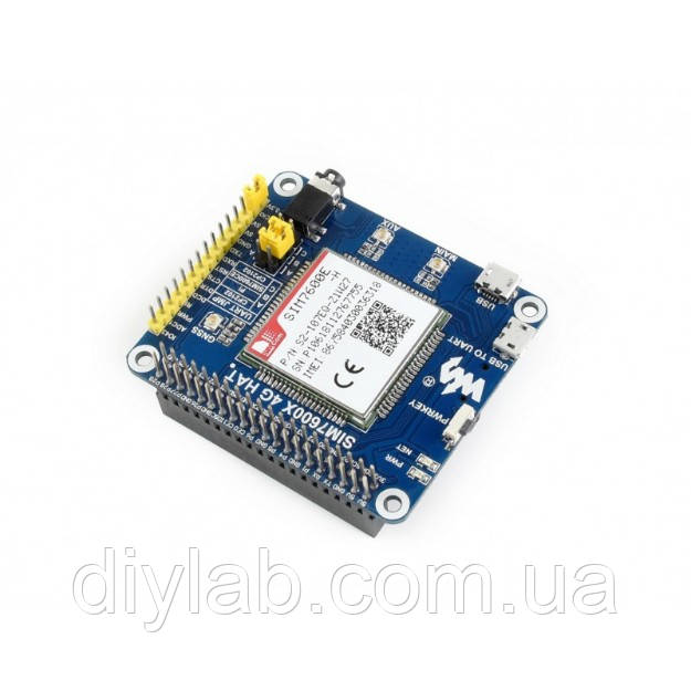 4G / 3G / 2G / GSM / GPRS / GNSS HAT SIM7600E-H для Raspberry Pi