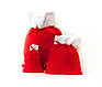 Мішок для подарунків новорічний червоний 31*27 см, фото 3