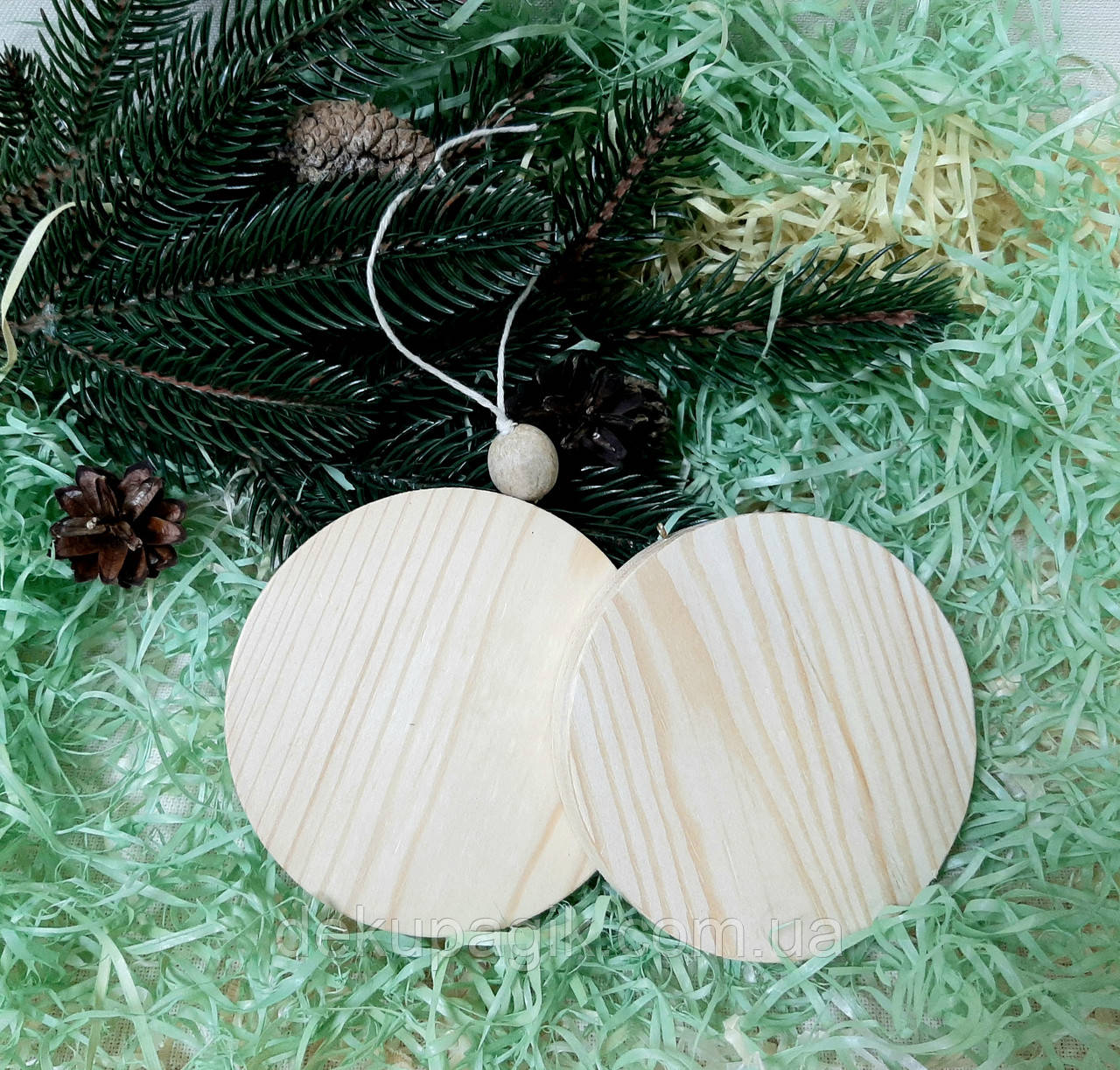 Підвіска Медальйон дерев'яний, 10см, фото 1