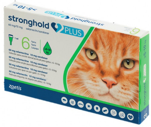 Zoetis Stronghold plus стренгхолд для котів від 5 до 10 кг (1 піпетка)