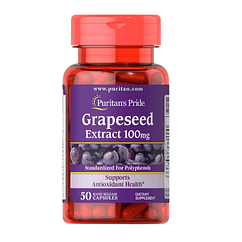 Puritan's Pride Grapeseed Extract 100mg, Екстракт Виноградних кісточок (50 капс.)