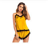 Атласна піжама з мереживом, фото 6