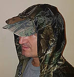 Непромокаючий Плащ дощовик камуфльований "ліс", з козирком, фото 5