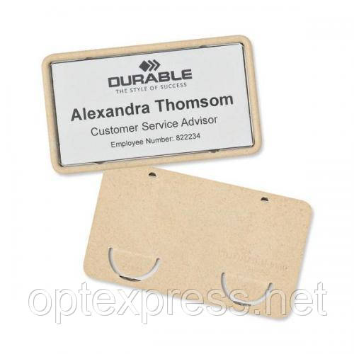 БЕЙДЖ ECOCLIP C КОМБІНОВАНИМ КРІПЛЕННЯМ DURABLE 8140 16